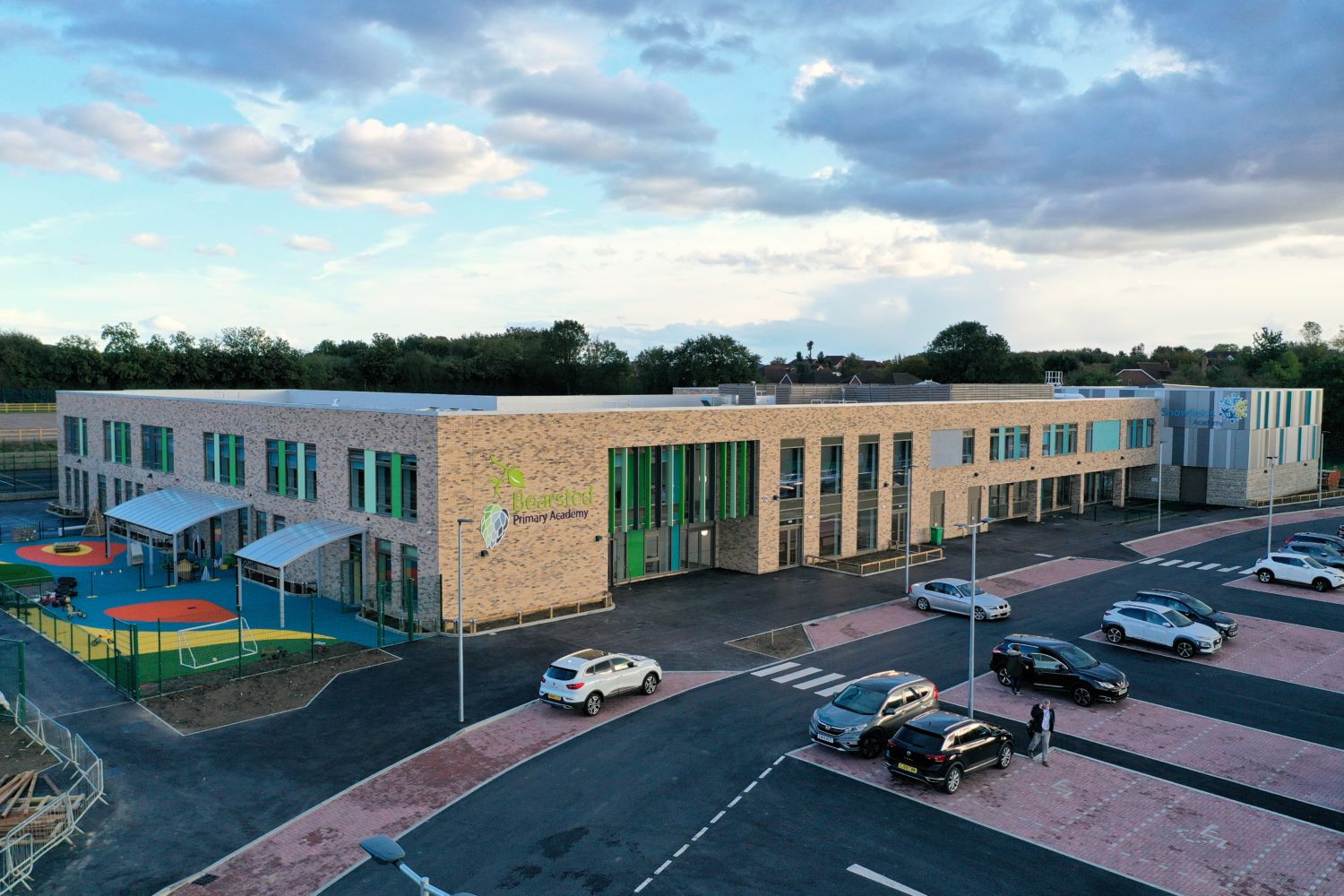 An elevated view of BPA and Snowfields Academy